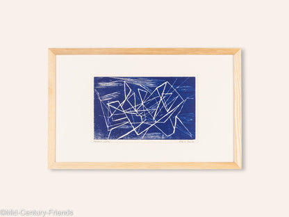 Netz, Holzschnitt auf Papier, 57 x 36 cm