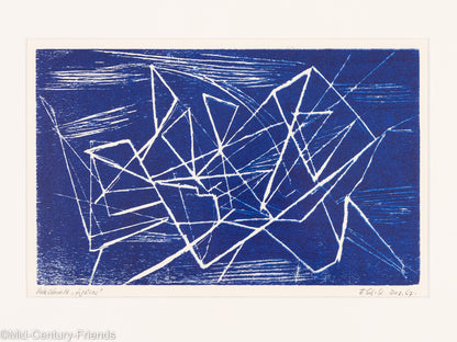 Netz, Holzschnitt auf Papier, 57 x 36 cm