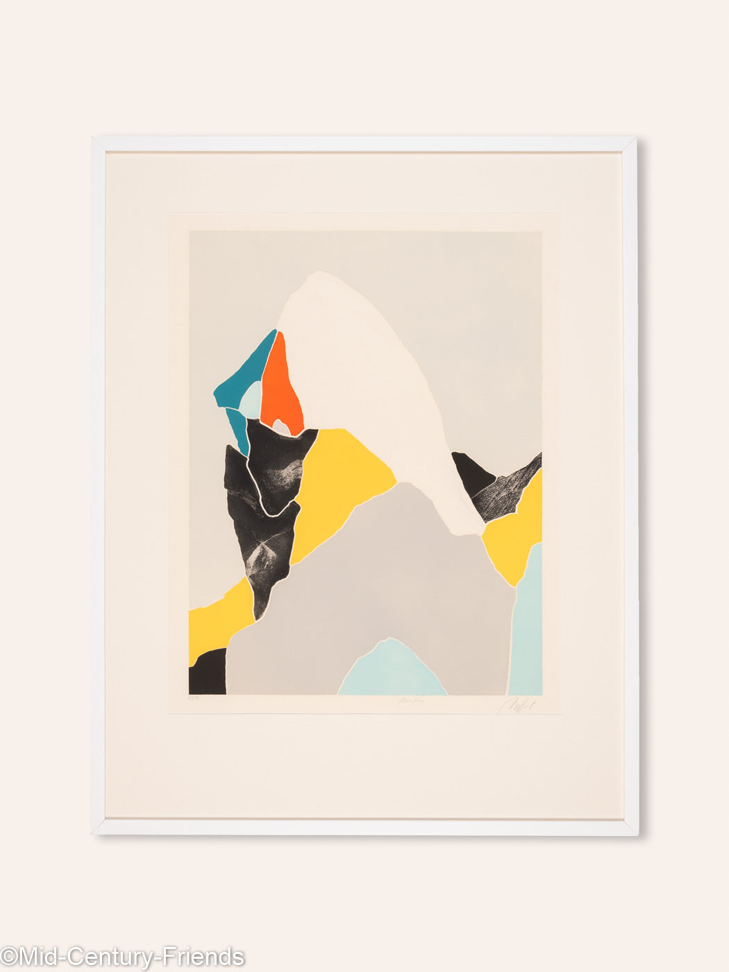 Frau im Profil, Radierung auf Papier, 76 x 97 cm