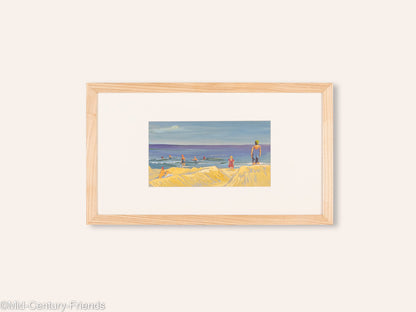 Badestrand, Gouache auf Papier, 50 x 29 cm