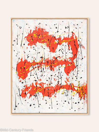 Abstrakte Komposition I, Öl/Acryl auf Leinwand, 82 x 103 cm