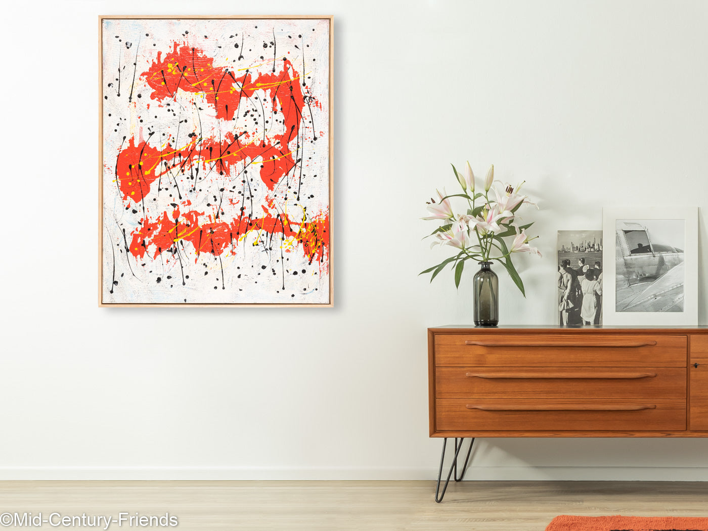 Abstrakte Komposition I, Öl/Acryl auf Leinwand, 82 x 103 cm