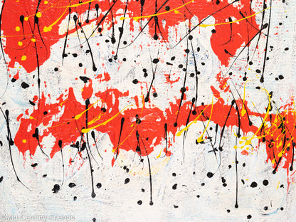 Abstrakte Komposition I, Öl/Acryl auf Leinwand, 82 x 103 cm