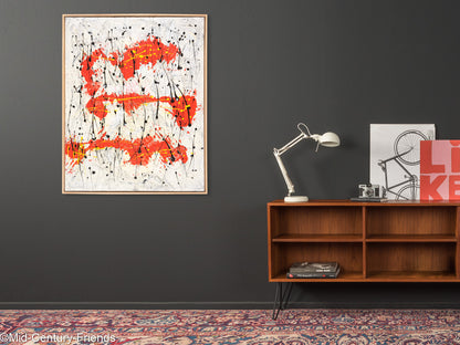 Abstrakte Komposition II, Öl/Acryl auf Leinwand, 82 x 103 cm