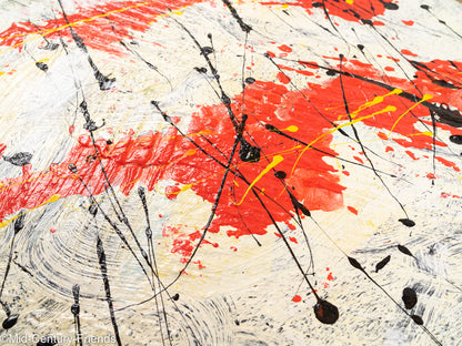 Abstrakte Komposition II, Öl/Acryl auf Leinwand, 82 x 103 cm