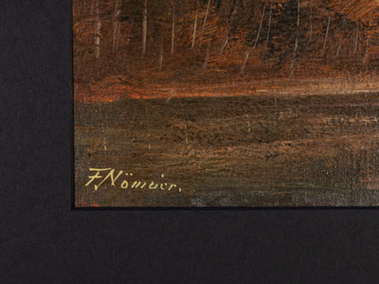 Flusslandschaft, Öl auf Leinwand, 78 x 58 cm