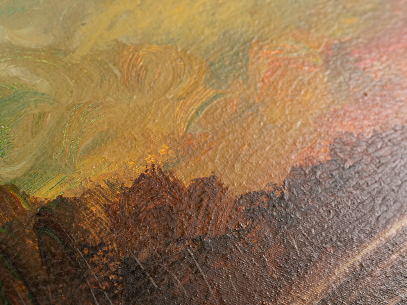 Flusslandschaft, Öl auf Leinwand, 78 x 58 cm