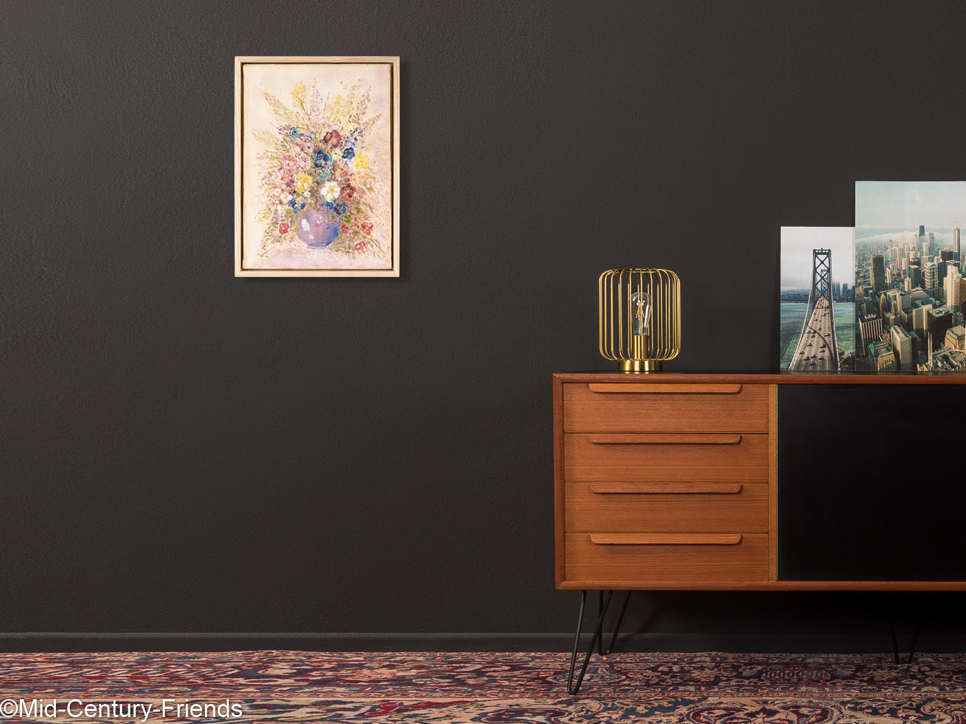 Blumenstrauß aus den 1920er Jahren, Öl auf Leinwand, 28 x 38 cm