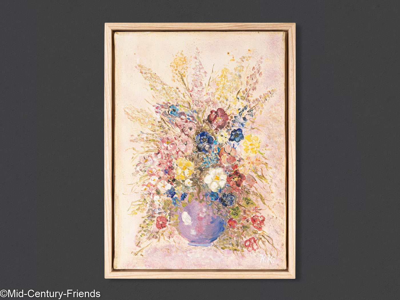 Blumenstrauß aus den 1920er Jahren, Öl auf Leinwand, 28 x 38 cm