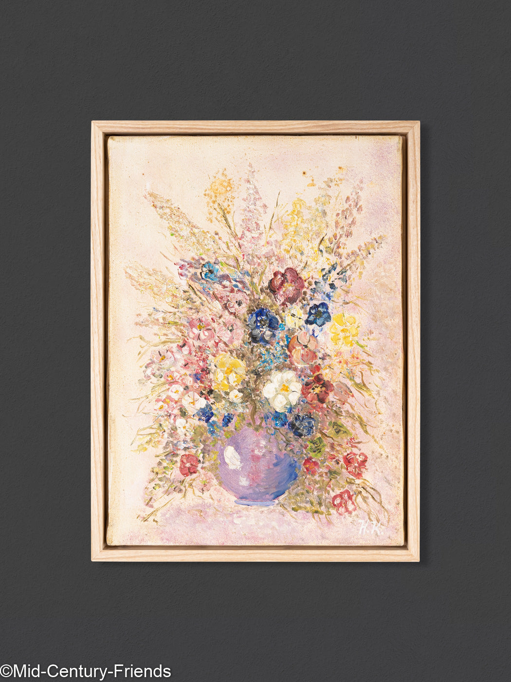 Blumenstrauß aus den 1920er Jahren, Öl auf Leinwand, 28 x 38 cm
