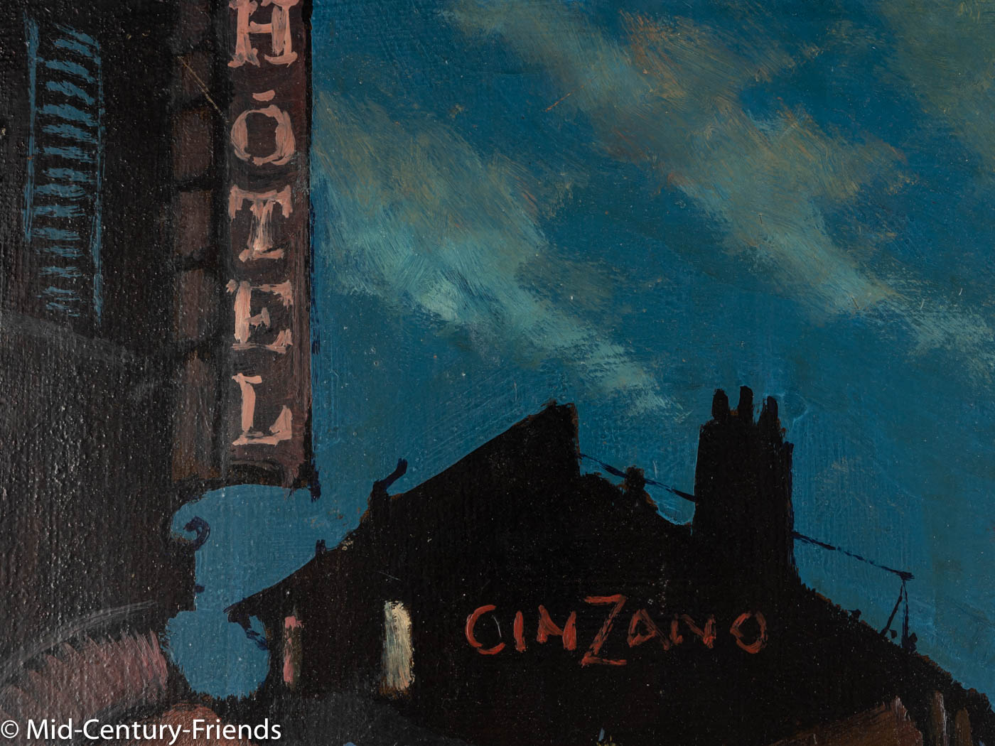 Pigalle dans la nuit, Öl auf Holzplatte, 38 x 46 cm
