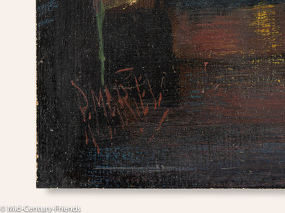 Pigalle dans la nuit, Öl auf Holzplatte, 38 x 46 cm