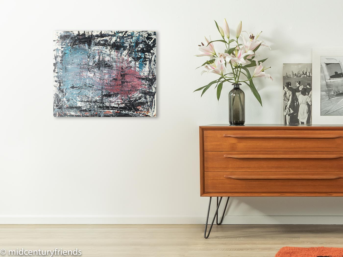 Farbkomposition, Öl auf Platte, 55 x 46 cm