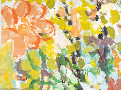Frühlingsblumen, Öl auf Platte, 57 x 61 cm