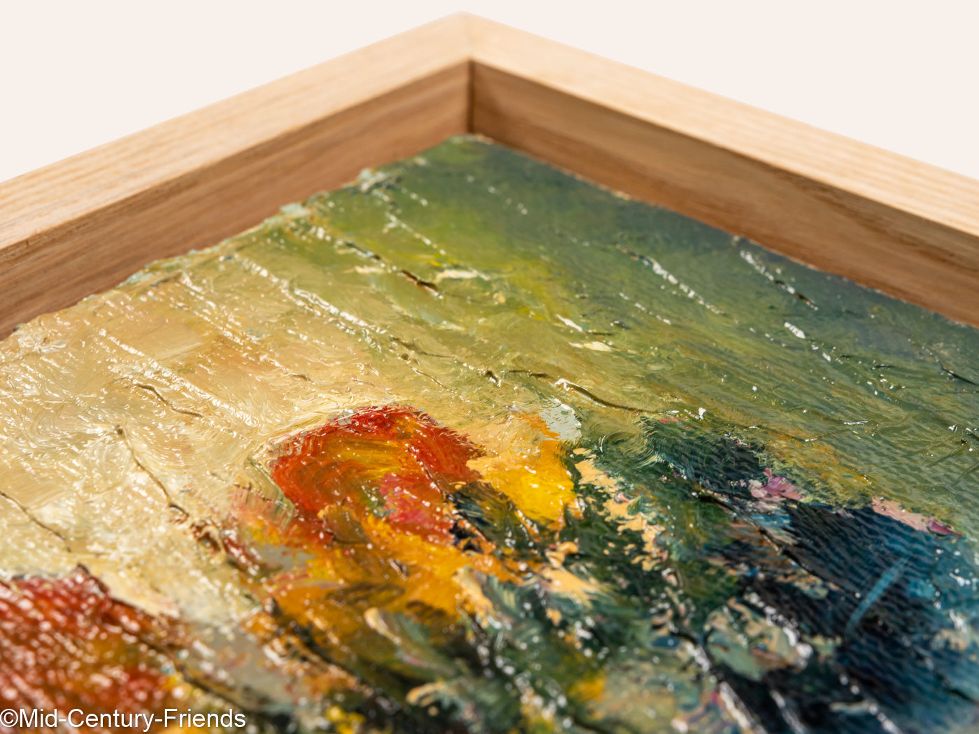 Expressionistisches Blumenstillleben, Öl auf Leinwand, 20 x 26 cm
