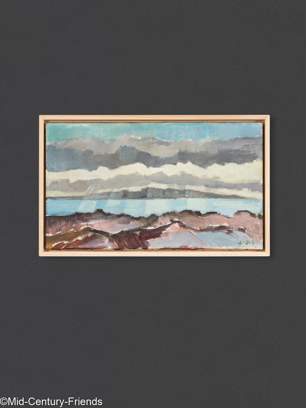 Meeresbucht, Öl auf Leinwand, 50 x 31 cm
