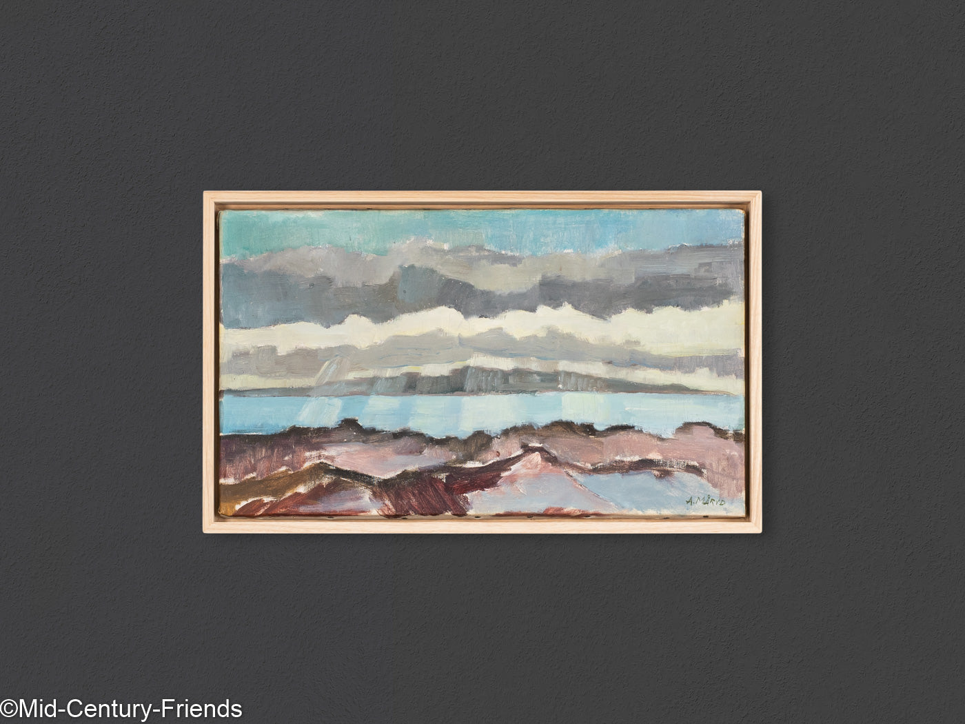 Meeresbucht, Öl auf Leinwand, 50 x 31 cm