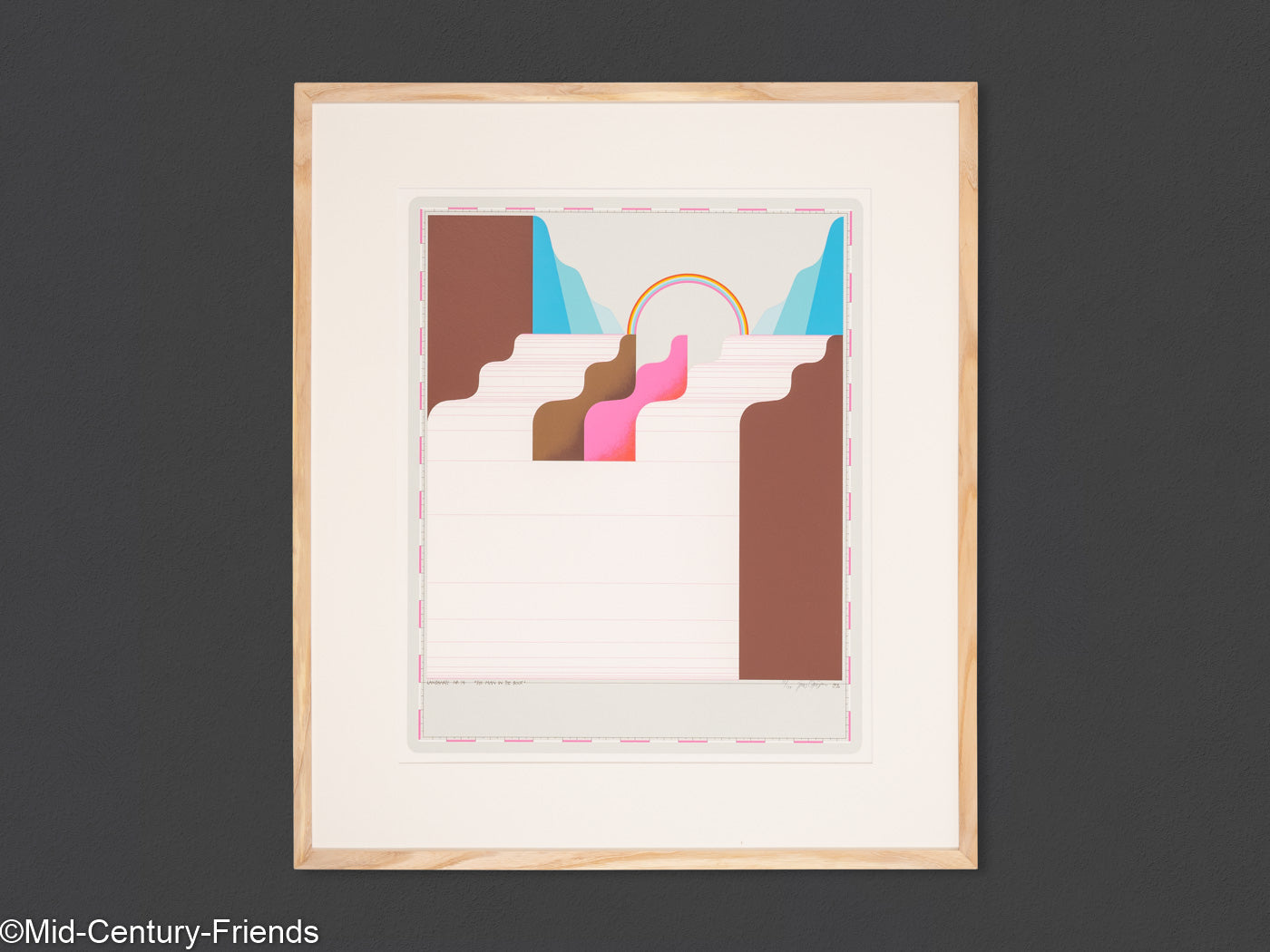 Landkarte Nr. 14 - THE MAN IN THE BOOT, Farblithographie auf Papier, 75 x 86 cm