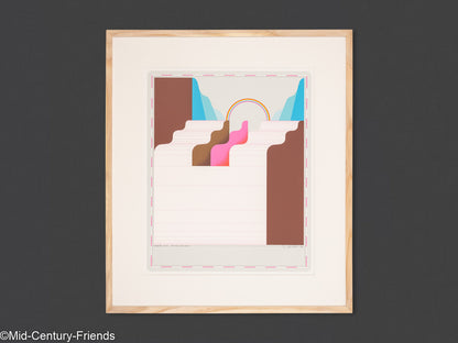 Landkarte Nr. 14 - THE MAN IN THE BOOT, Farblithographie auf Papier, 75 x 86 cm