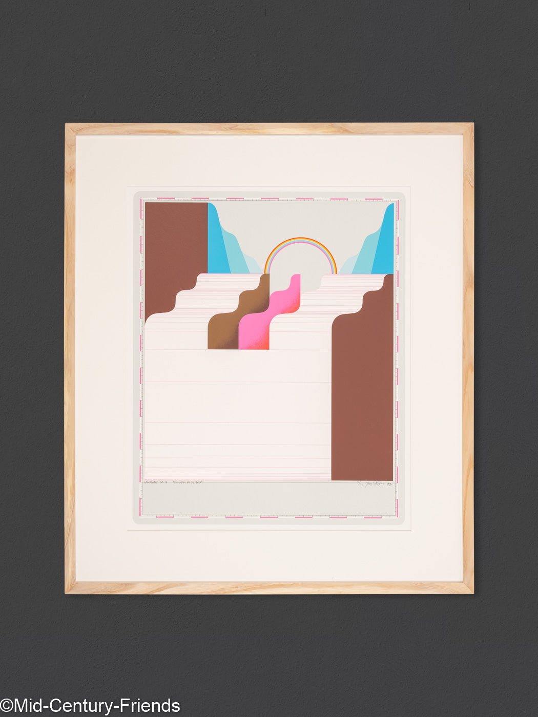 Landkarte Nr. 14 - THE MAN IN THE BOOT, Farblithographie auf Papier, 75 x 86 cm