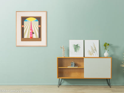 Landkarte Nr. 15 - Der Fehltritt wirft seinen Schatten voraus, Farblithographie auf Papier, 75 x 87 cm