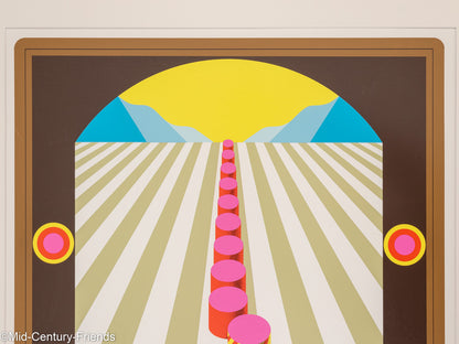 Landkarte Nr. 15 - Der Fehltritt wirft seinen Schatten voraus, Farblithographie auf Papier, 75 x 87 cm