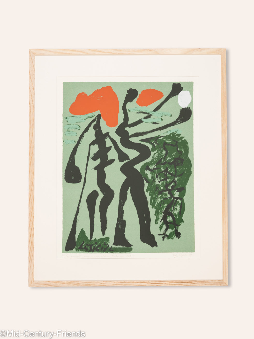 Sonnentanz, Farbsiebdruck auf dickem Papier, 72 x 87 cm