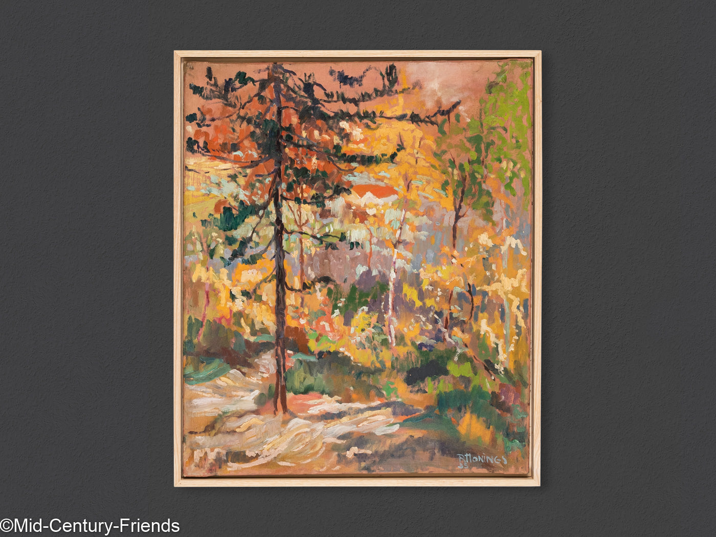 Wald im Herbst, Öl auf Leinwand, 53 x 63 cm