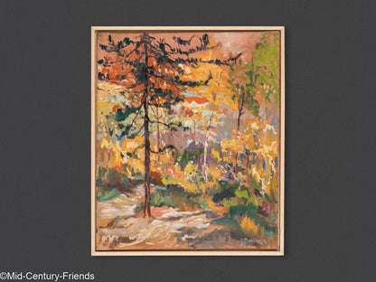 Wald im Herbst, Öl auf Leinwand, 53 x 63 cm