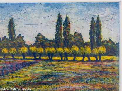 Weiden III, Farbradierung auf Papier 63 x 53 cm