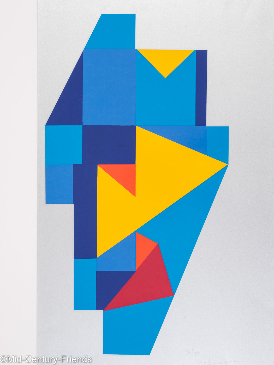 Rocket, Siebdruck auf dickem Papier, 64 x 92
