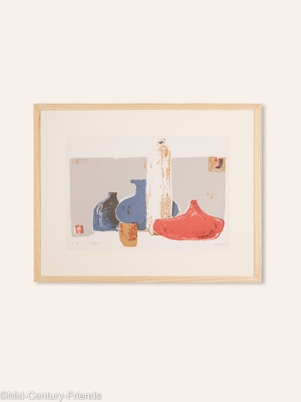 Gefäße, Lithographie auf Papier, 71 x 56 cm