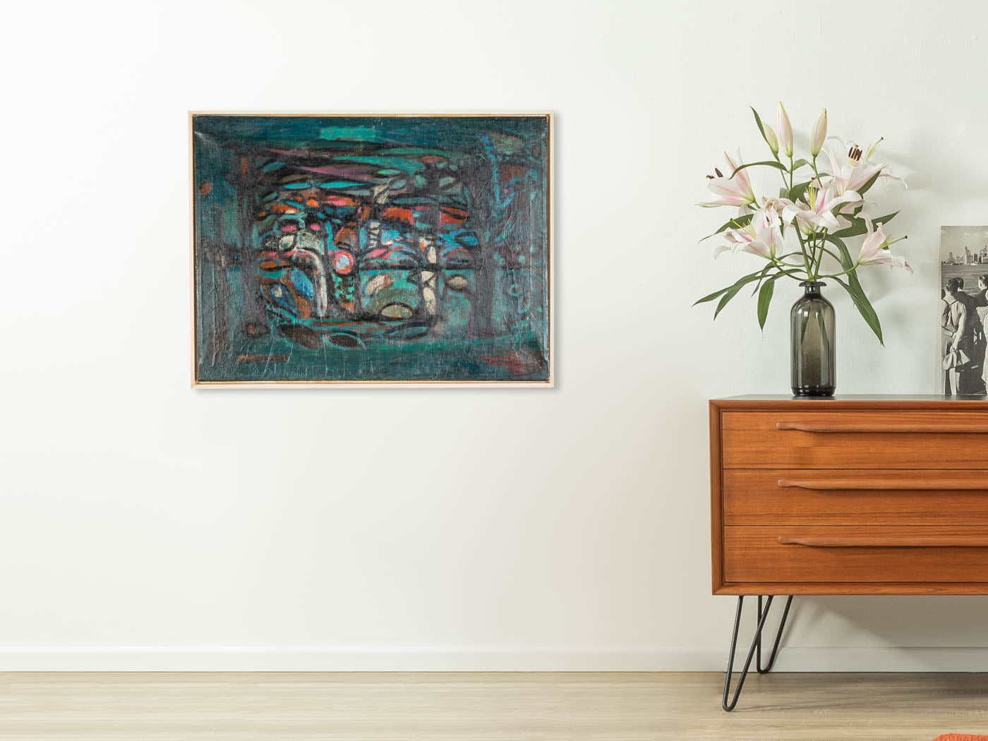 WINDOW TO THE GARDEN, ÖL AUF LEINWAND, 83 X 64 CM