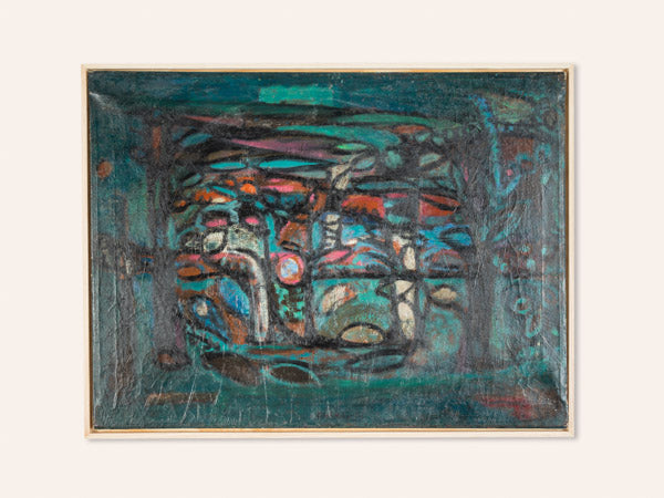 WINDOW TO THE GARDEN, ÖL AUF LEINWAND, 83 X 64 CM