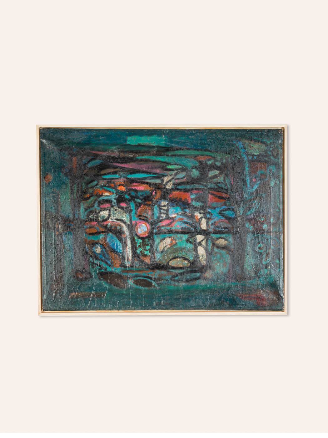 WINDOW TO THE GARDEN, ÖL AUF LEINWAND, 83 X 64 CM