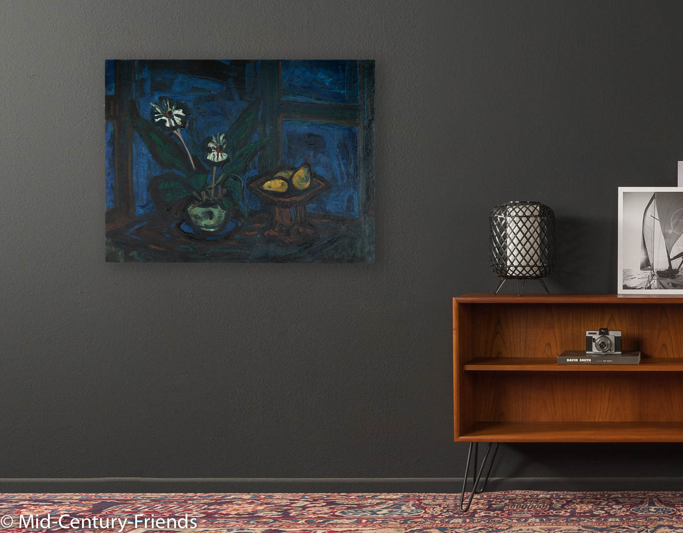 BLUE HOUR, ÖL AUF HARTFASERPLATTE, 79 X 60 CM