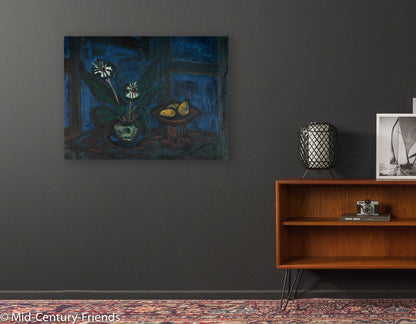 BLUE HOUR, ÖL AUF HARTFASERPLATTE, 79 X 60 CM