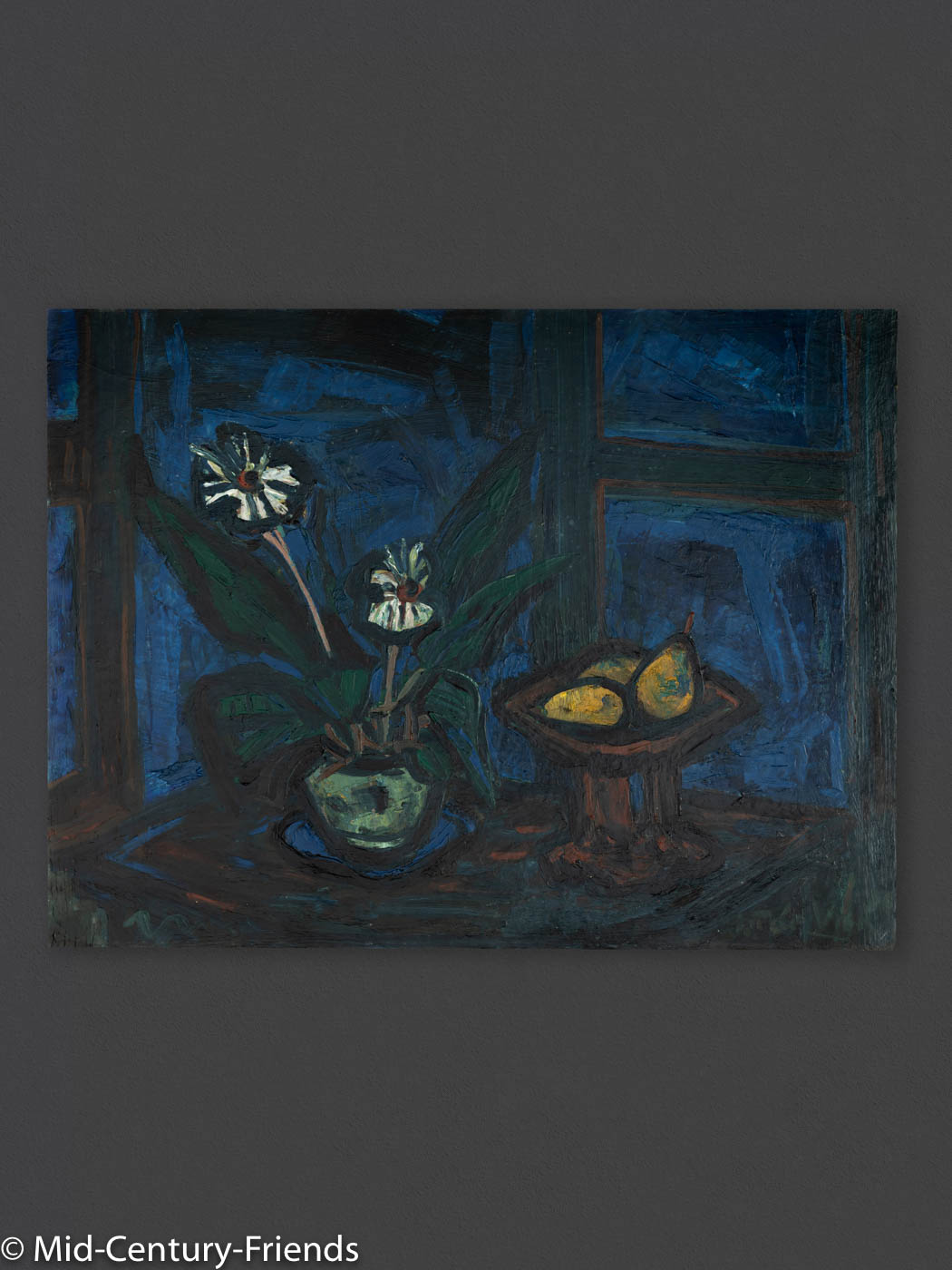 BLUE HOUR, ÖL AUF HARTFASERPLATTE, 79 X 60 CM