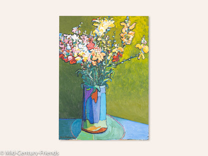 Florales Stillleben, Öl auf Holz, 40 x 55cm
