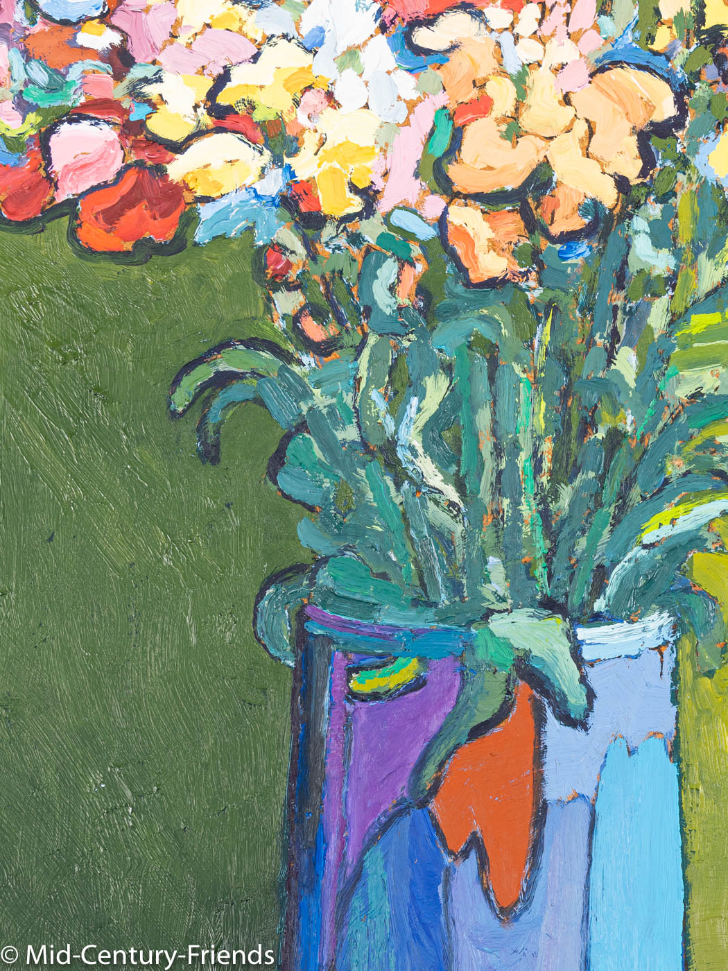 Florales Stillleben, Öl auf Holz, 40 x 55cm
