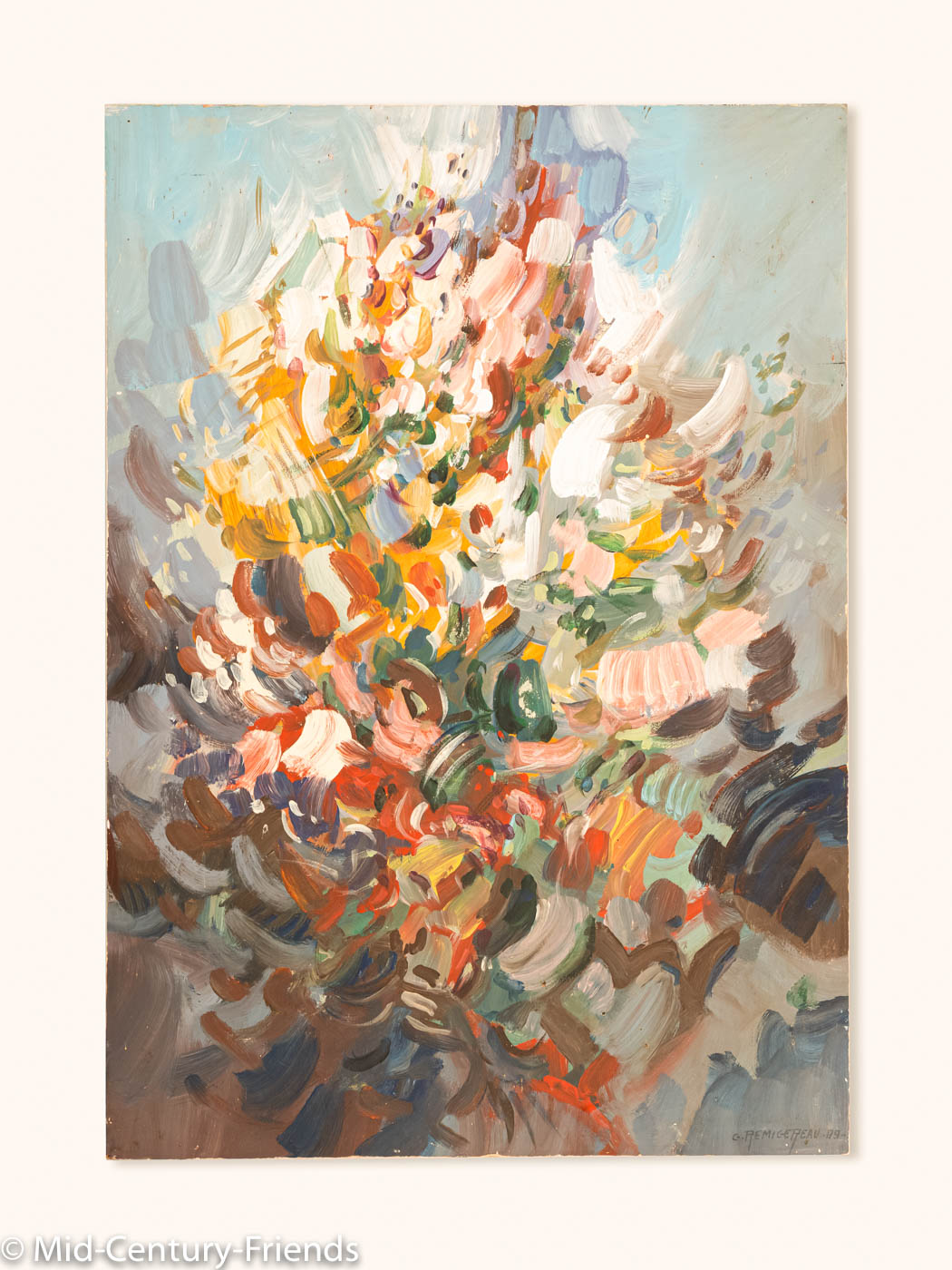 Wilde Blumen, Acryl auf Hartfaserplatte, 46 x 65cm