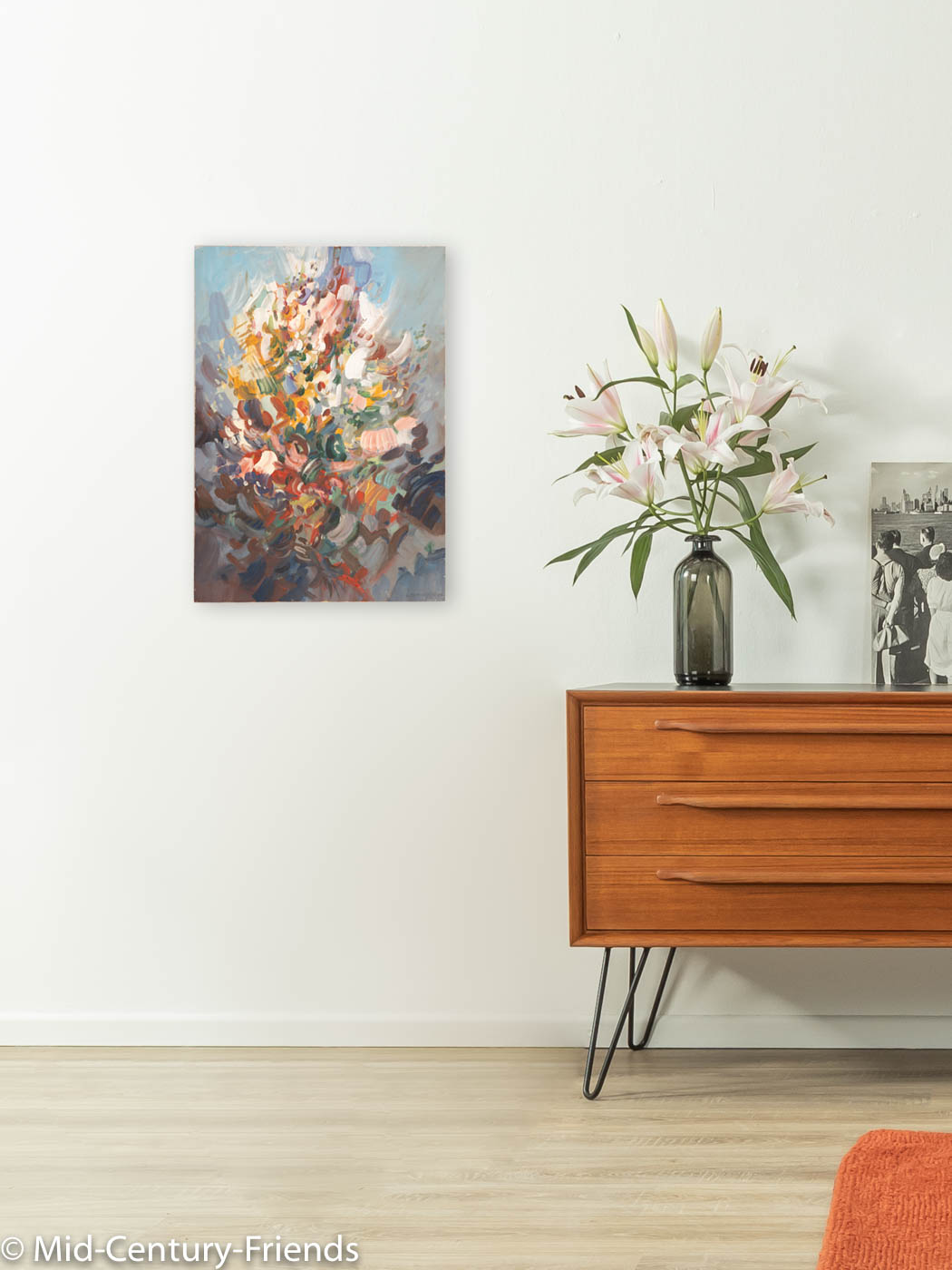 Wilde Blumen, Acryl auf Hartfaserplatte, 46 x 65cm