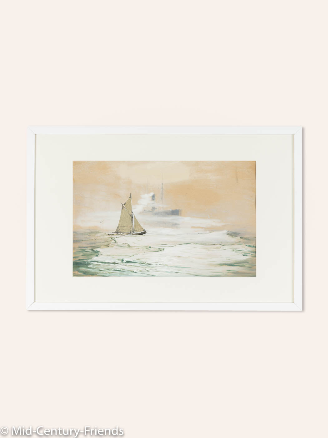 ON THE HIGH SEAS, GOUACHE AUF PAPIER, 69 X 46 CM