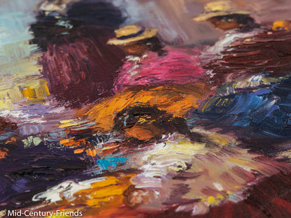 Näherinnen in Argentinien (Set), Öl auf Leinwand, 33 x 44cm