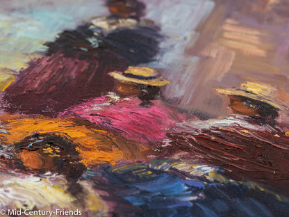Näherinnen in Argentinien (Set), Öl auf Leinwand, 33 x 44cm