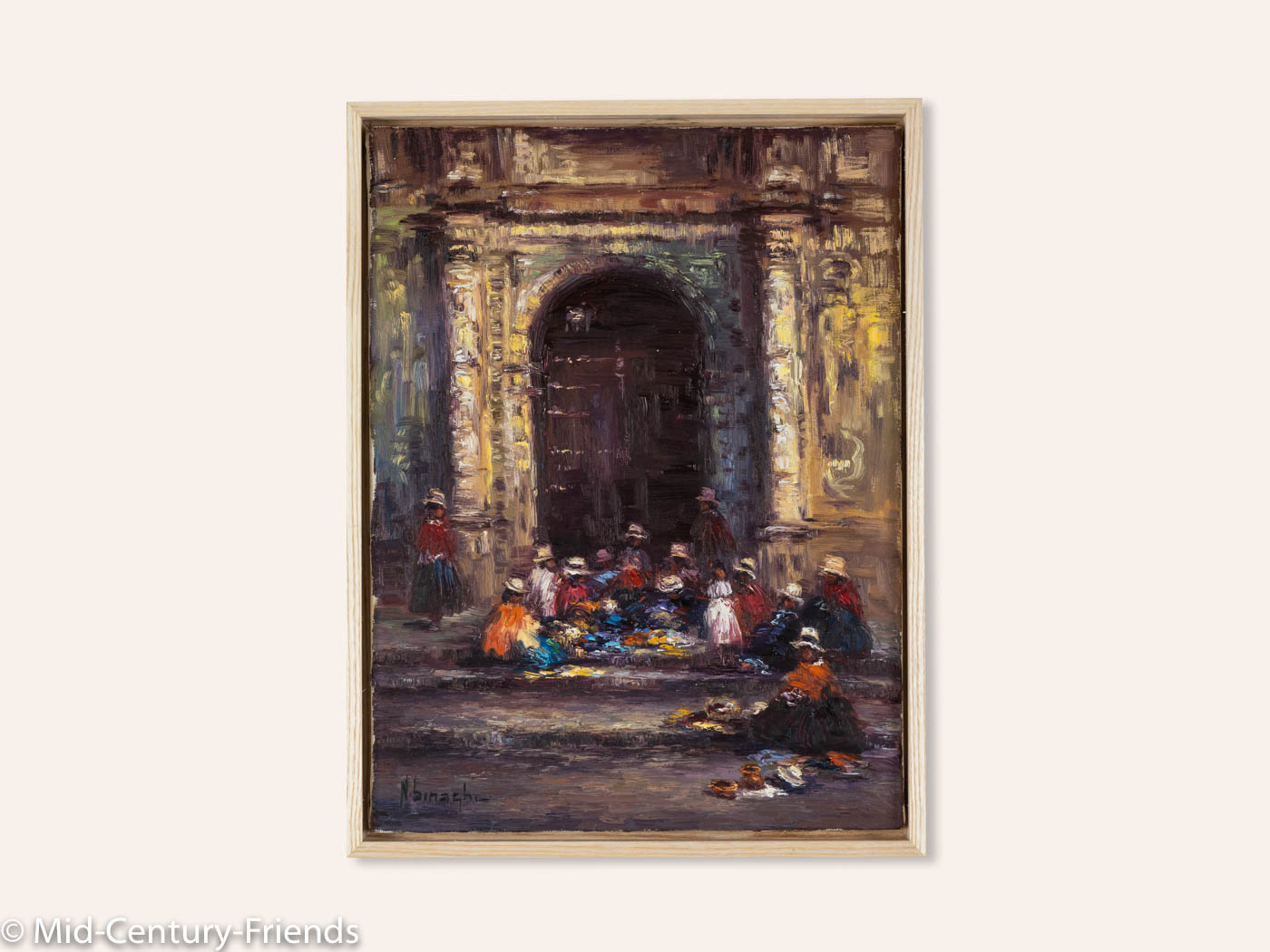 Näherinnen in Argentinien (Set), Öl auf Leinwand, 33 x 44cm