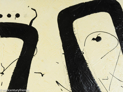 PEOPLE, MISCHTECHNIK AUF HARTFASERPLATTE, 82 X 41 CM (SET)