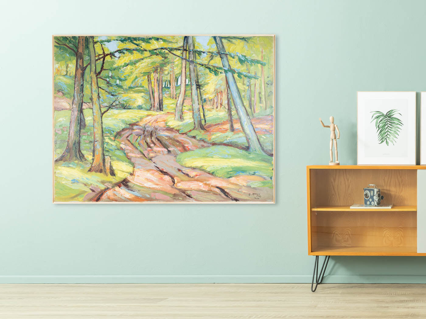 WALDWEG, ÖL AUF PLATTE, 124 X 95 CM