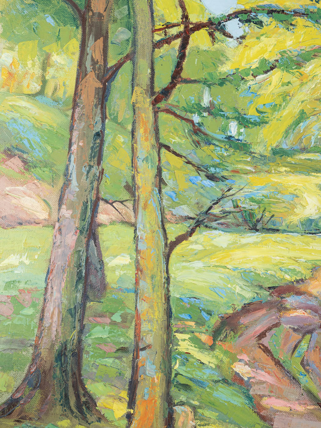WALDWEG, ÖL AUF PLATTE, 124 X 95 CM
