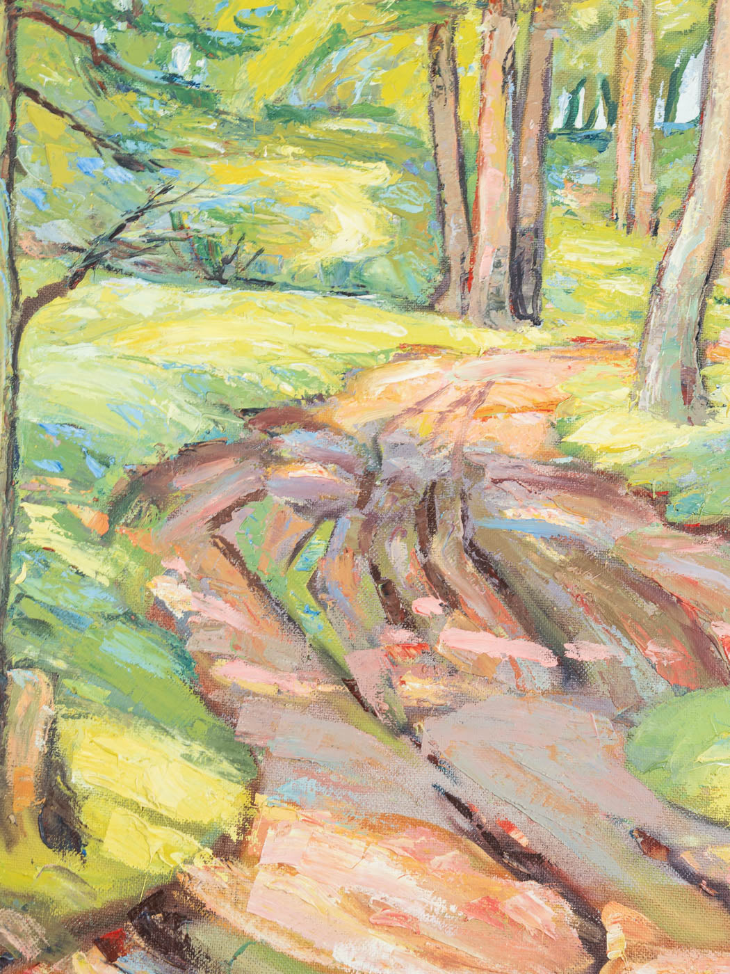 WALDWEG, ÖL AUF PLATTE, 124 X 95 CM